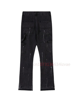 Dept Print Fashion Brand Jeans Autumn and Winter Loose Casual Sports