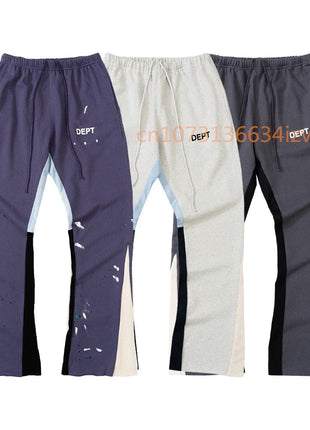 Dept Letter Print Sweatpants Fashion Brand Autumn and Winter Loose