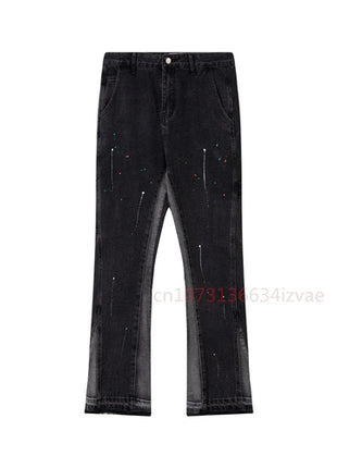 Dept Print Fashion Brand Jeans Autumn and Winter Loose Casual Sports