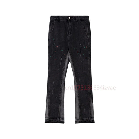 Dept Print Fashion Brand Jeans Autumn and Winter Loose Casual Sports