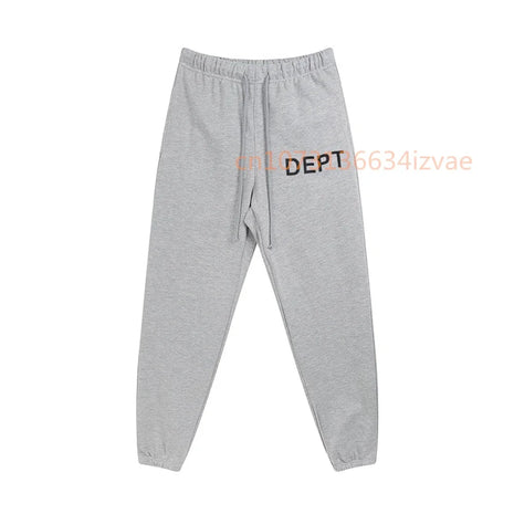 Dept Letter Print Sweatpants Fashion Brand Autumn and Winter Loose