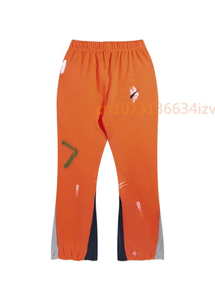 Dept Letter Print Sweatpants Fashion Brand Autumn and Winter Loose