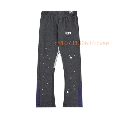 Dept Letter Print Sweatpants Fashion Brand Autumn and Winter Loose