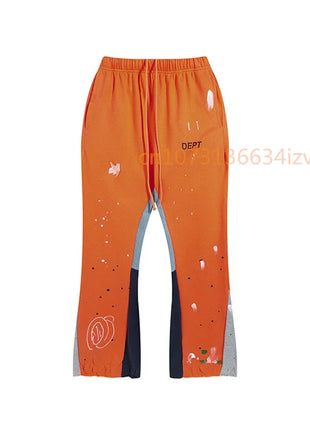 Dept Letter Print Sweatpants Fashion Brand Autumn and Winter Loose