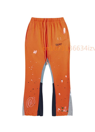 Dept Letter Print Sweatpants Fashion Brand Autumn and Winter Loose