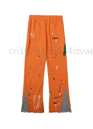 Dept Fashion Brand Print Letter Sweatpants Loose Casual Sports Pants