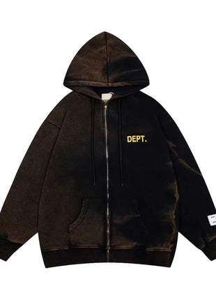 DEPT Fashion Brand for Men and Women Zipper Hoodies Letter Print