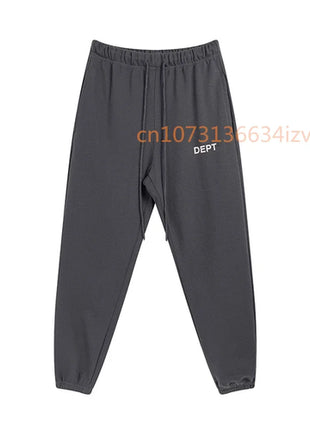 Dept Letter Print Sweatpants Fashion Brand Autumn and Winter Loose