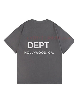 DEPT Fashion Brand T-Shirt for Men and Women Short Sleeve Letter Print