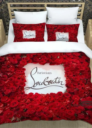 3PCS Single-sided Christian-louboutin Printed Comforter Bedding Sets