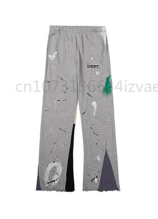 Dept Fashion Brand Print Letter Sweatpants Loose Casual Sports Pants