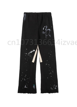 Dept Fashion Brand Print Letter Sweatpants Loose Casual Sports Pants