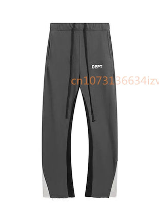 Dept Letter Print Sweatpants Fashion Brand Autumn and Winter Loose