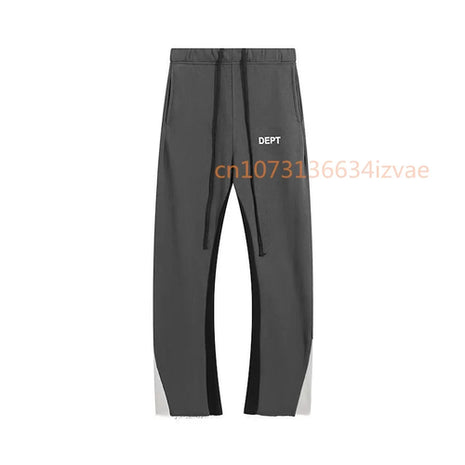 Dept Letter Print Sweatpants Fashion Brand Autumn and Winter Loose