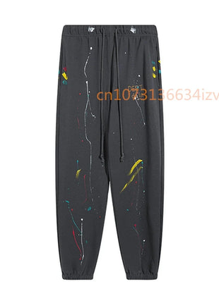 Dept Letter Print Sweatpants Fashion Brand Autumn and Winter Loose