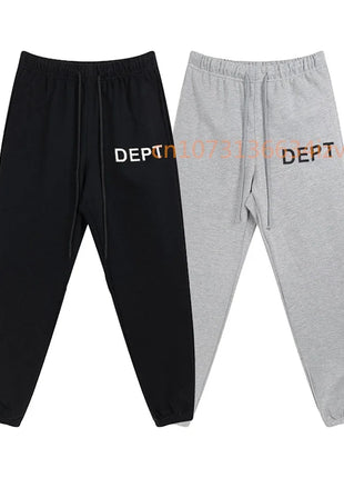 Dept Letter Print Sweatpants Fashion Brand Autumn and Winter Loose