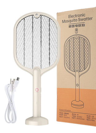 Smart Electric Insect Racket Swatter Zapper 3000V USB Rechargeable