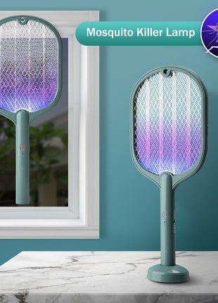 Smart Electric Insect Racket Swatter Zapper 3000V USB Rechargeable