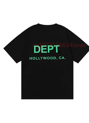 DEPT Fashion Brand T-Shirt for Men and Women Short Sleeve Letter Print