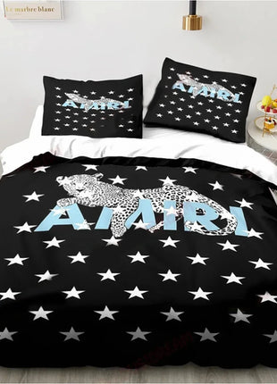 Fashion Amiris Graffiti Three-piece Bed Set,Comforter Bed Set Quilt