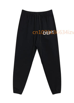 Dept Letter Print Sweatpants Fashion Brand Autumn and Winter Loose