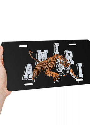 Logo Amiris Graffiti Pattern License Plate Car Tag Aluminum Car Auto