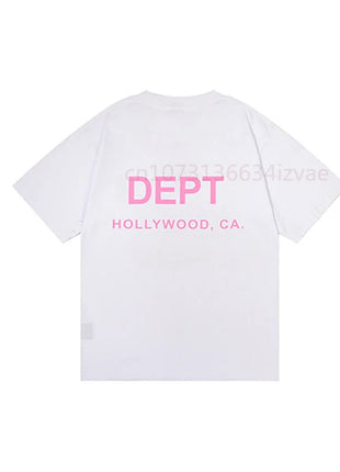 DEPT Fashion Brand T-Shirt for Men and Women Short Sleeve Letter Print