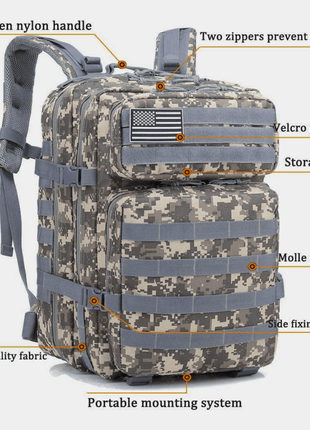 Tactical 45L Molle Rucksack Backpack