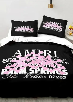 New Logo Amiris Graffiti Bedding Set,Duvet Cover Comforter Bed Set Quilt Cover Pillowcase,King Queen Twin Size Boys Girls Adults