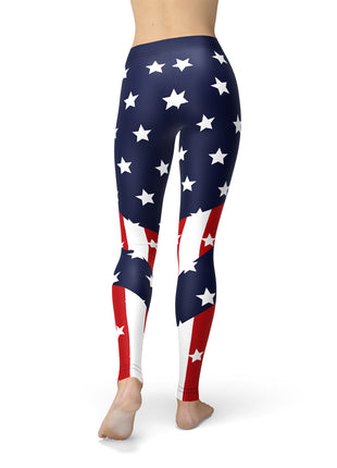 Womens American Flag Leggings