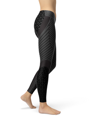 Womens Carbon Fiber Sports Leggings