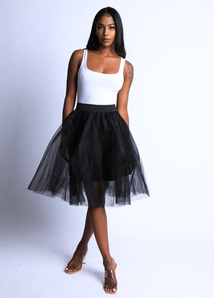 Tutu Tulle Knee Length A Line Ballet Dance Prom Party Layers Skirt