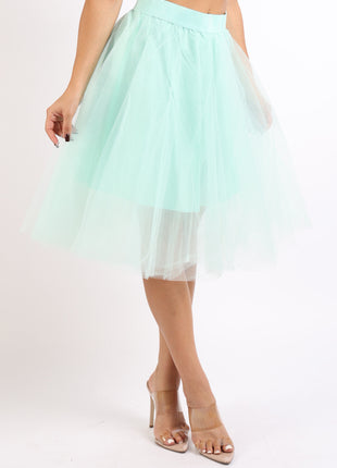 Tutu Tulle Knee Length A Line Ballet Dance Prom Party Layers Skirt