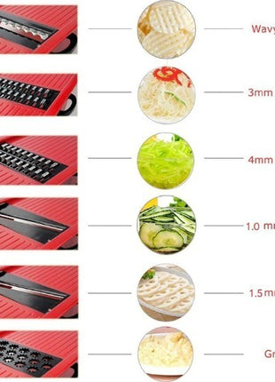 Stainless Steel 6 Blades Vegetable Slicer