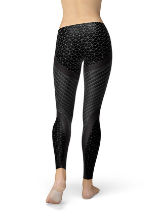 Womens Carbon Fiber Sports Leggings