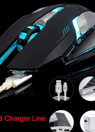 Ninja Dragon Stealth 7 Wireless Silent LED Gaming Mouse