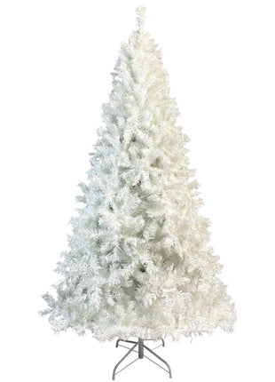 National Christmas Tree White Hinged Spruce with 500 LED lights