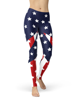 Womens American Flag Leggings