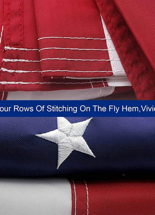 American Flag Outdoor Heavy Duty Embroidered Stars USA Flag