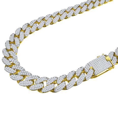 Gold 18MM CZ Cuban Chain