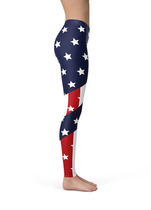 Womens American Flag Leggings