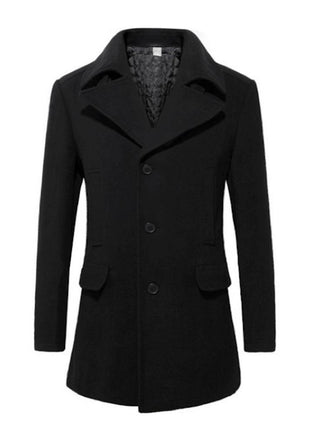 Mens Mid Length Wool Blend Coat