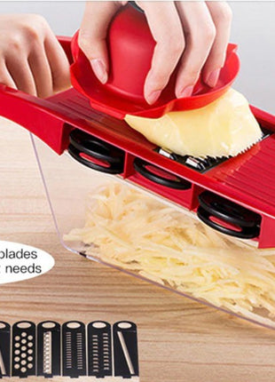 Stainless Steel 6 Blades Vegetable Slicer