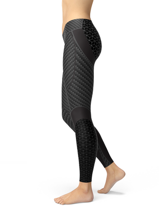 Womens Carbon Fiber Sports Leggings