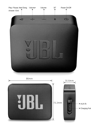 IPX7 Waterproof Wireless Portable JBL GO2 Bluetooth Speaker