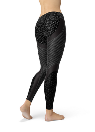 Womens Carbon Fiber Sports Leggings