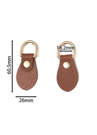 2Pcs/Lot Handmade Bag Buckle Straps PU Leather Metal Handbags Shoulder Buckle DIY Zipper Puller Manual Purse Accessories ﻿