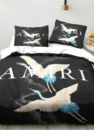 New Logo Amiris Graffiti Bedding Set,Duvet Cover Comforter Bed Set Quilt Cover Pillowcase,King Queen Twin Size Boys Girls Adults