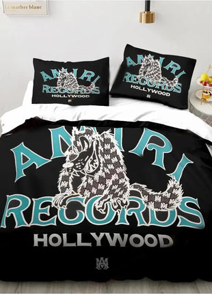 Logo Amiris Graffiti Pattern Bedding Set Duvet Cover Bed Set Quilt Cover Pillowcase Comforter king Queen Size Boys Adult Bedding