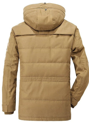 Mens Hooded Winter Parka Coat with Inner Fleece